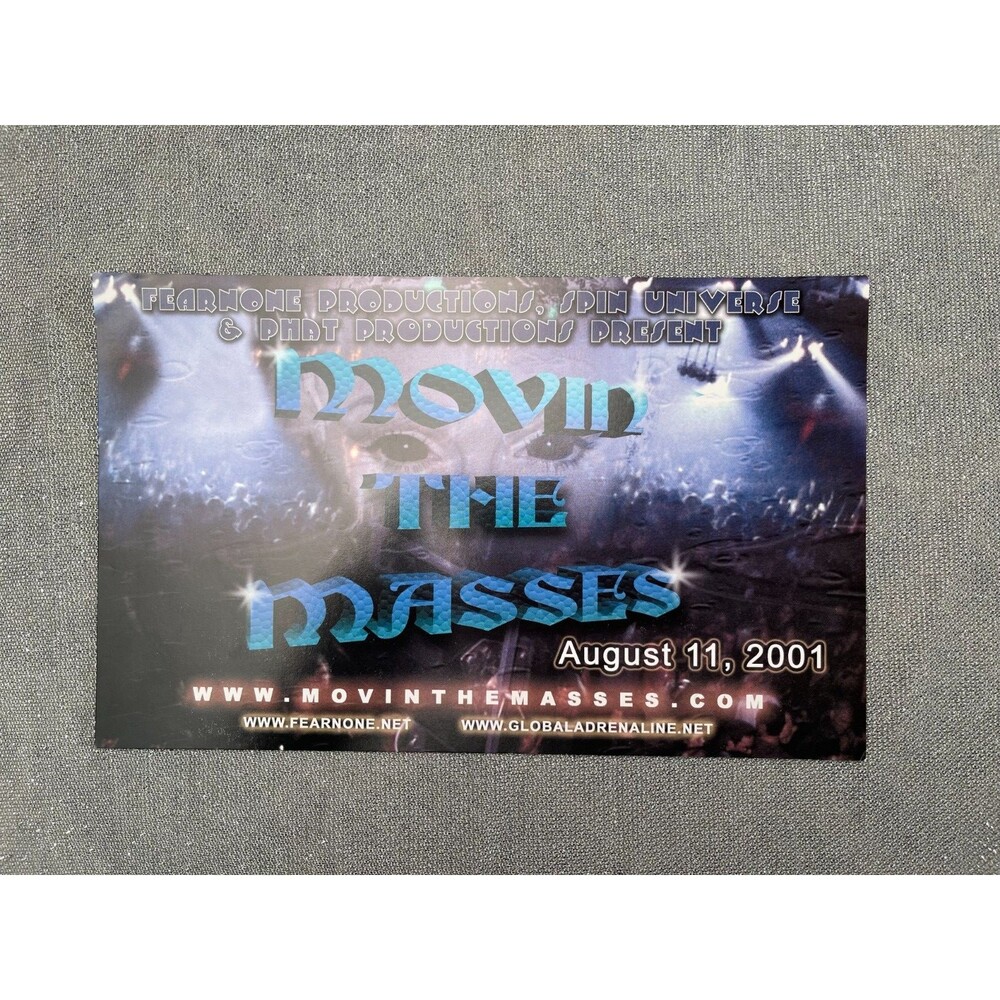 Vintage Chicago Rave Flyer Movin The Masses 2001 Y2K Techno House EDM